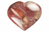 Polished Triassic Petrified Wood Heart - Madagascar #194910-1